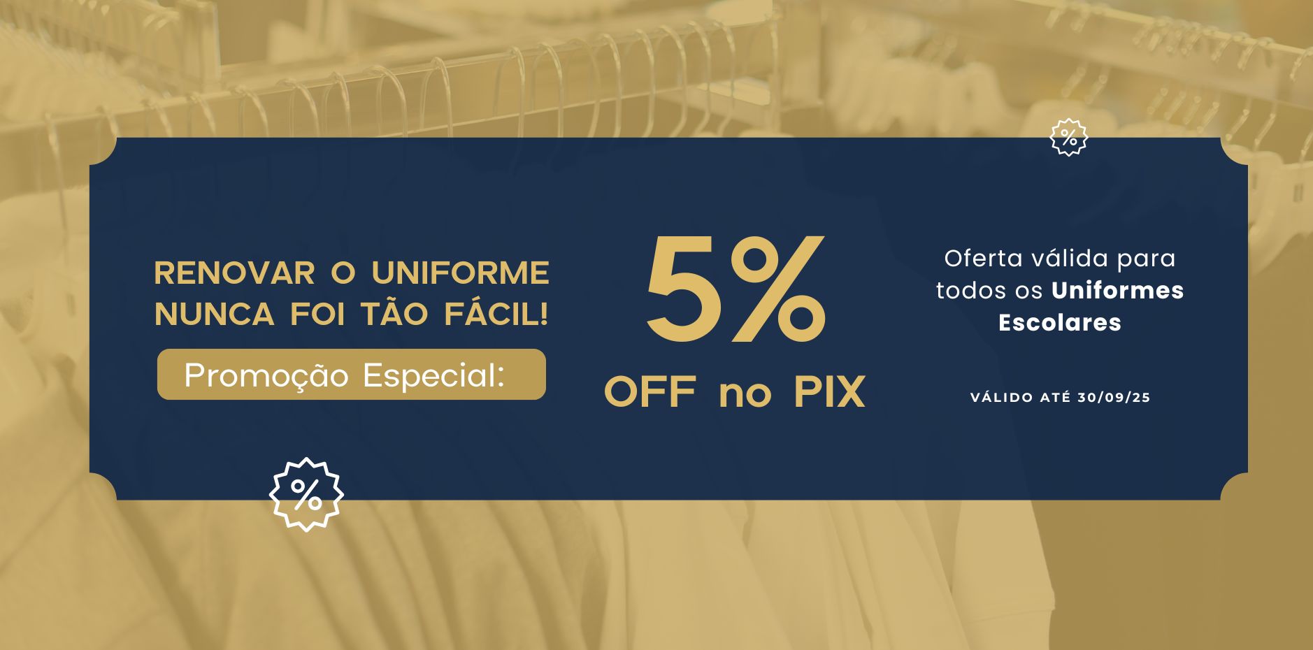 Sierra - banner Uniformes desconto